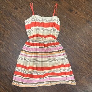 CHELSEA AND & VIOLET STRIPED SUNDRESS SPAGHETTI STRAPS LIKE NEW